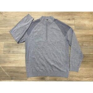 Kjus KULM Half Zip Pullover Sweater Mens XXL Merino Wool Blend Gray Golf Lined